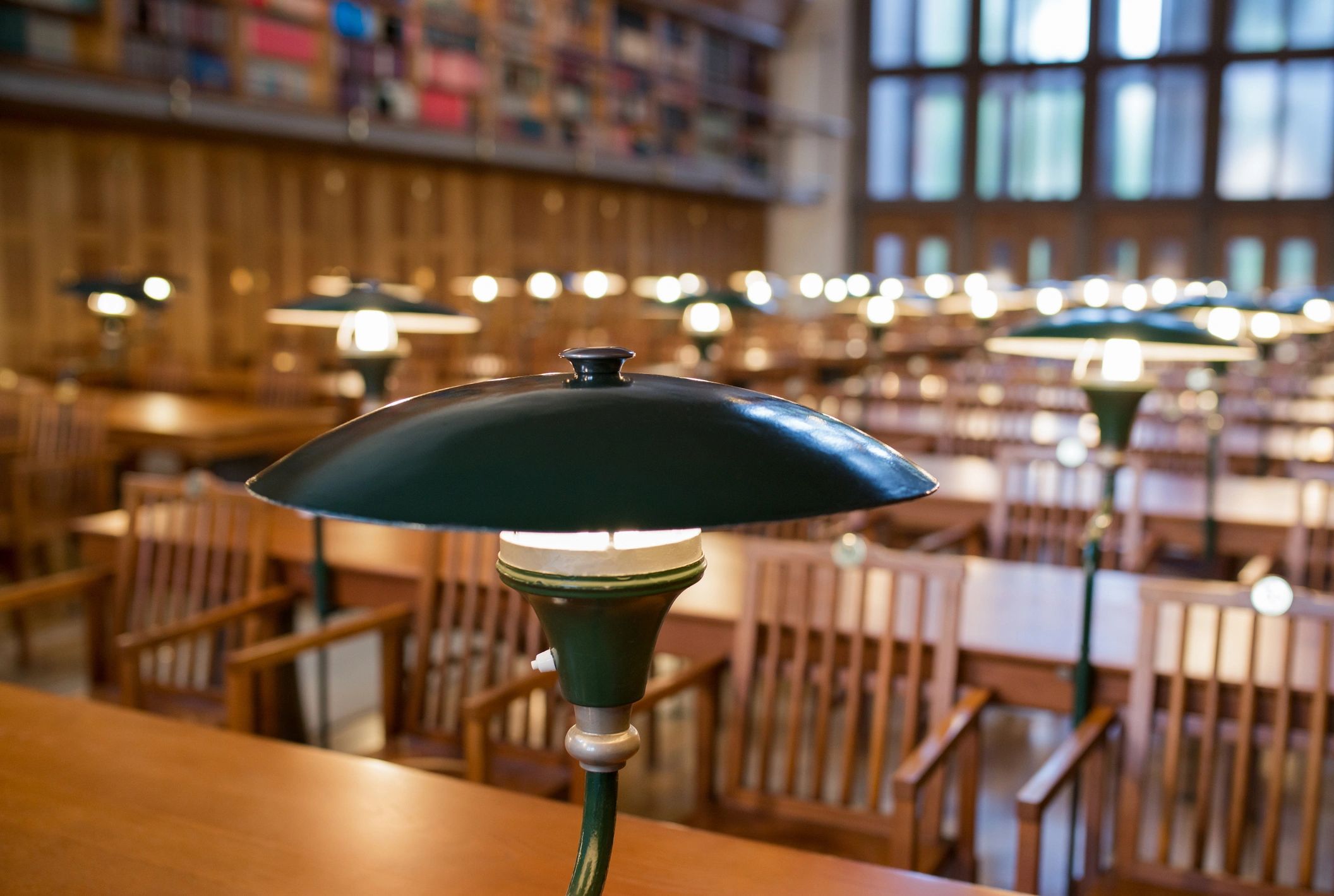 Cozy old library filled with books